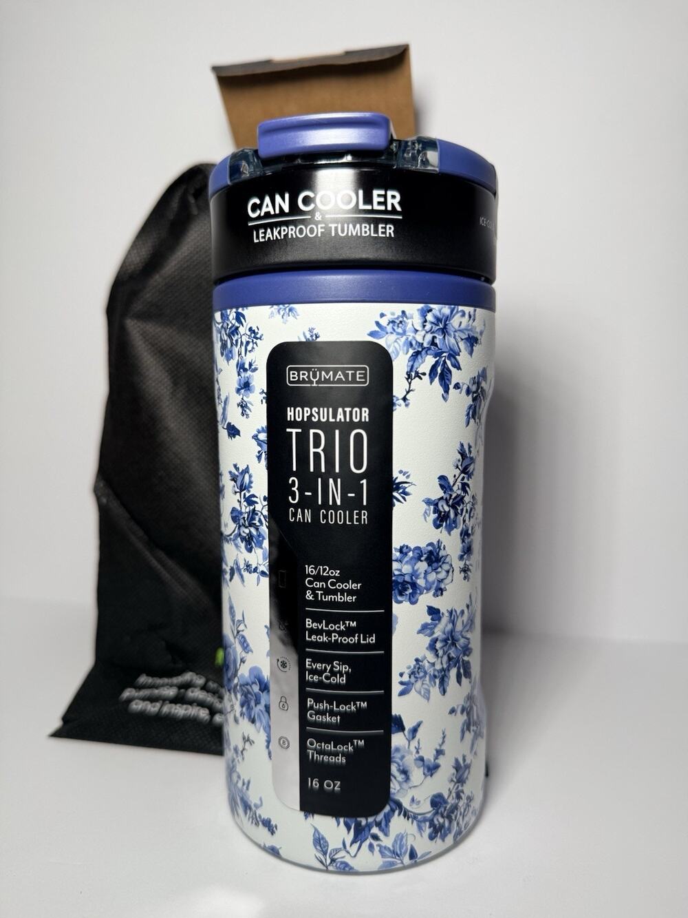 BruMate Amalfi Summer Collection SORRENTO BLUE Hopsulator Trio Can Cooler NIB
